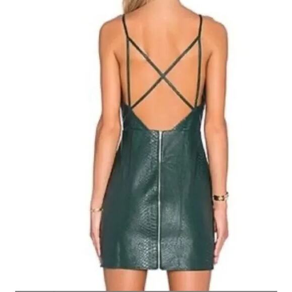 NBD X the NAVEN Twins Faux Croc Embossed Bodycon Dress Small NWOT - Picture 5 of 14